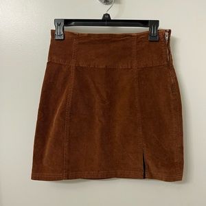 Free People Mini Cord Skirt